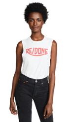 Re Done Logo Muscle Tank Top