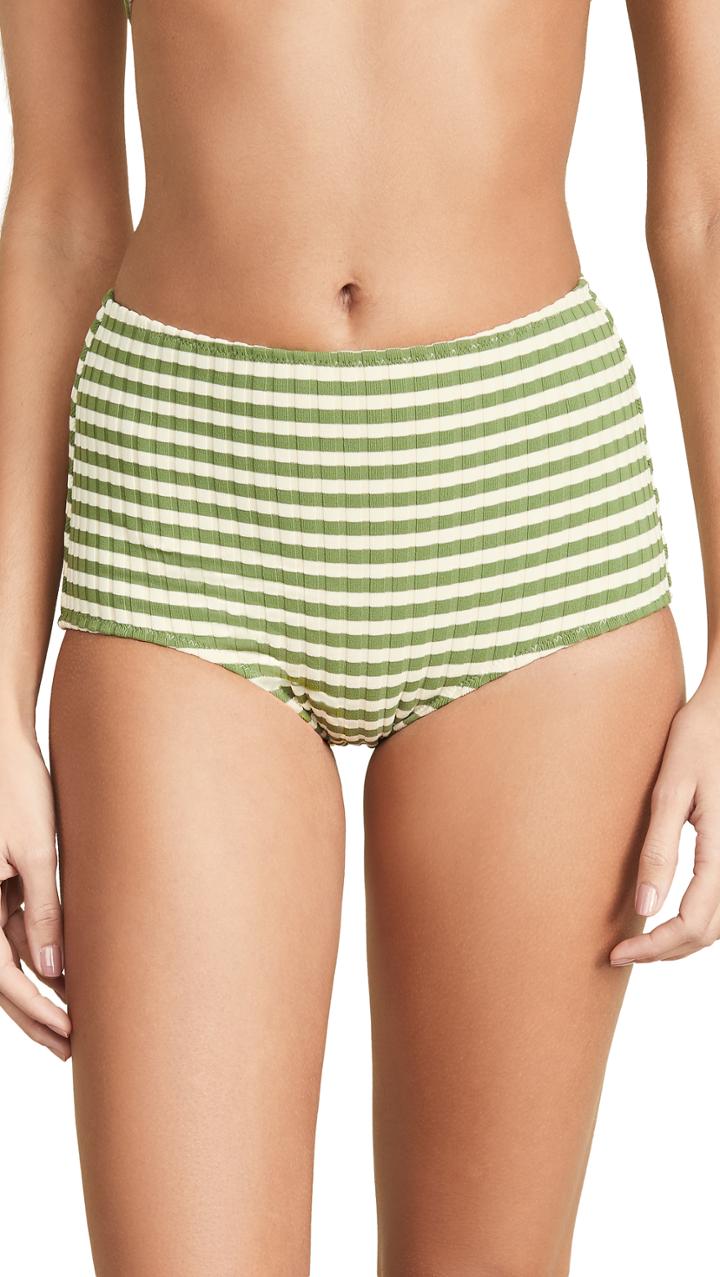 Solid Striped The Ginger Bikini Bottoms