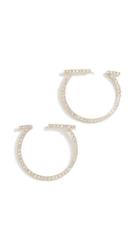 Salvatore Ferragamo Crystal Creola Earrings