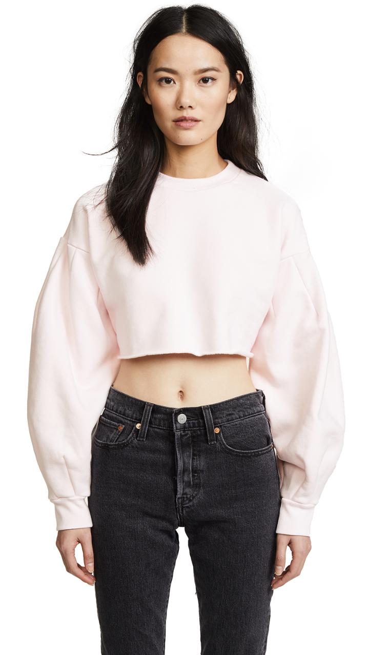 Twenty Tees Pride Terry Puff Sleeve Cropped Sweatshirt