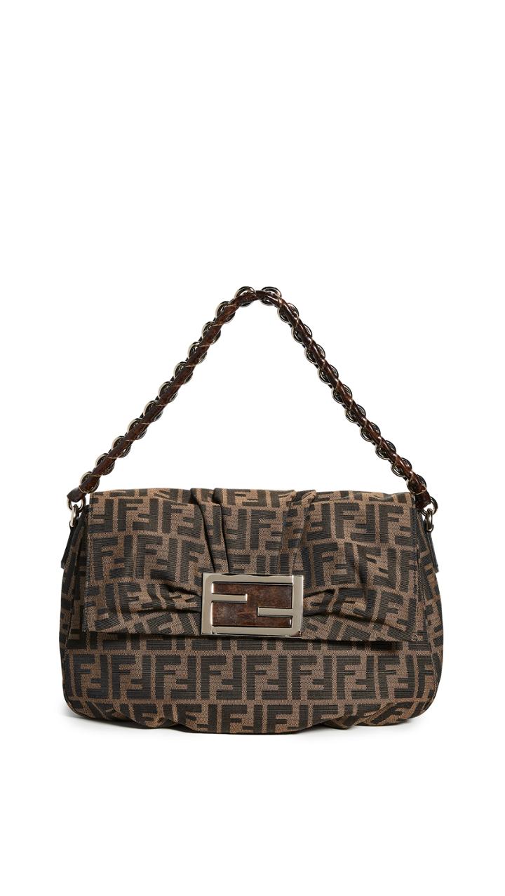 What Goes Around Comes Around Fendi Brown Zucca Mama Mia Bag