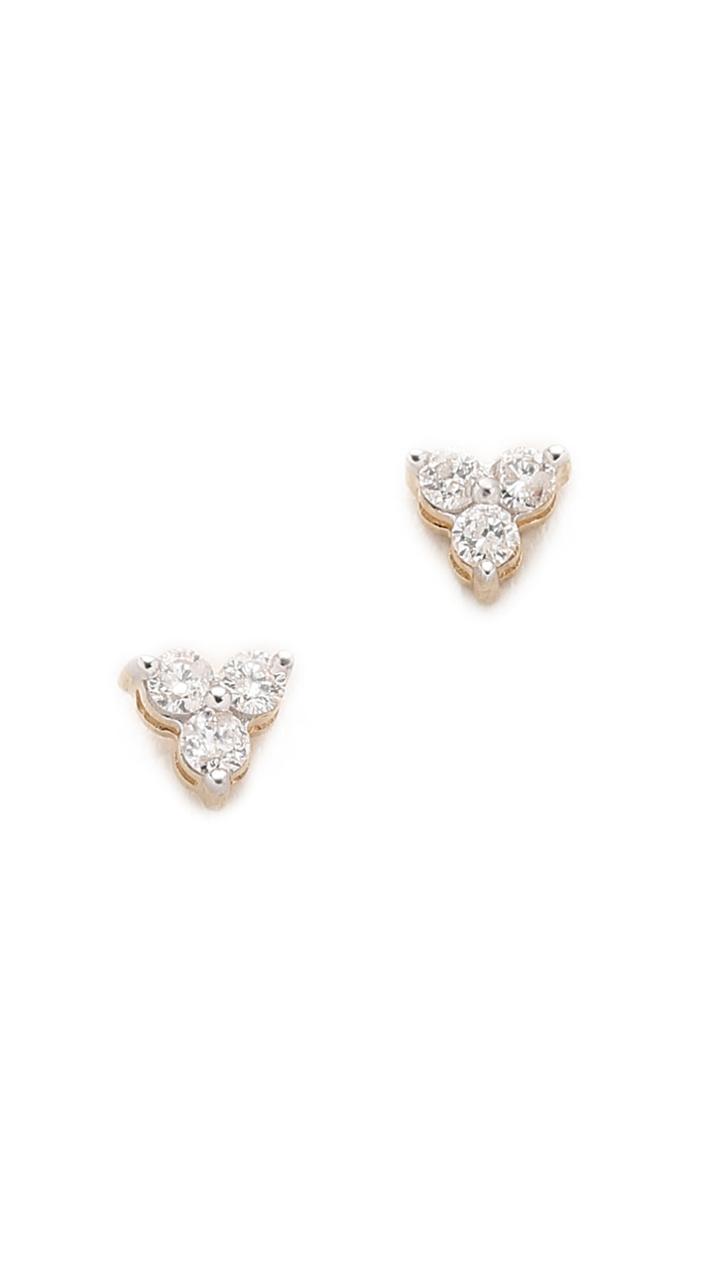 Adina Reyter 14k Gold Diamond Cluster Earrings