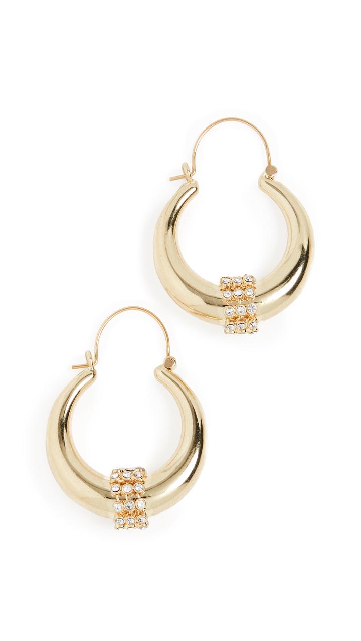 Luv Aj The Pave Loop Tube Hoops