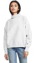 Champion Premium Reverse Weave Sleeve Logo High Neck Sweatshirt