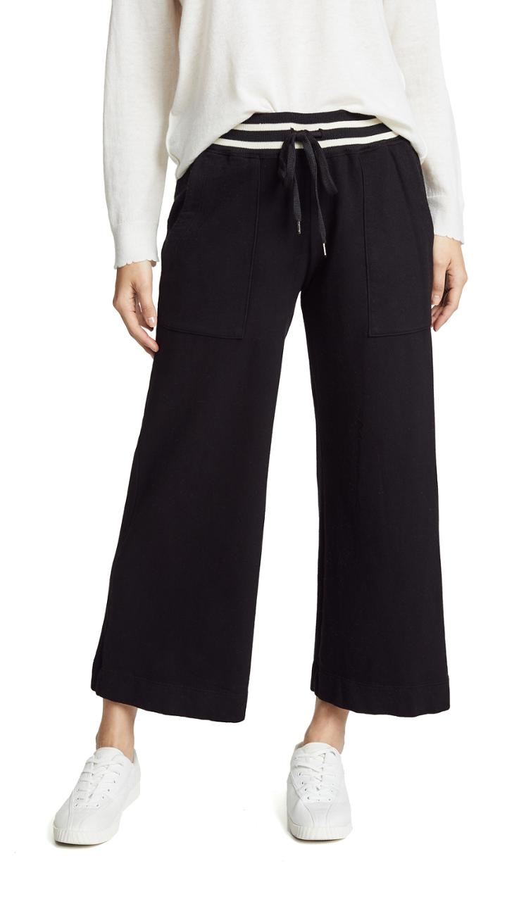Sundry Flare Pants With Stripe Rib