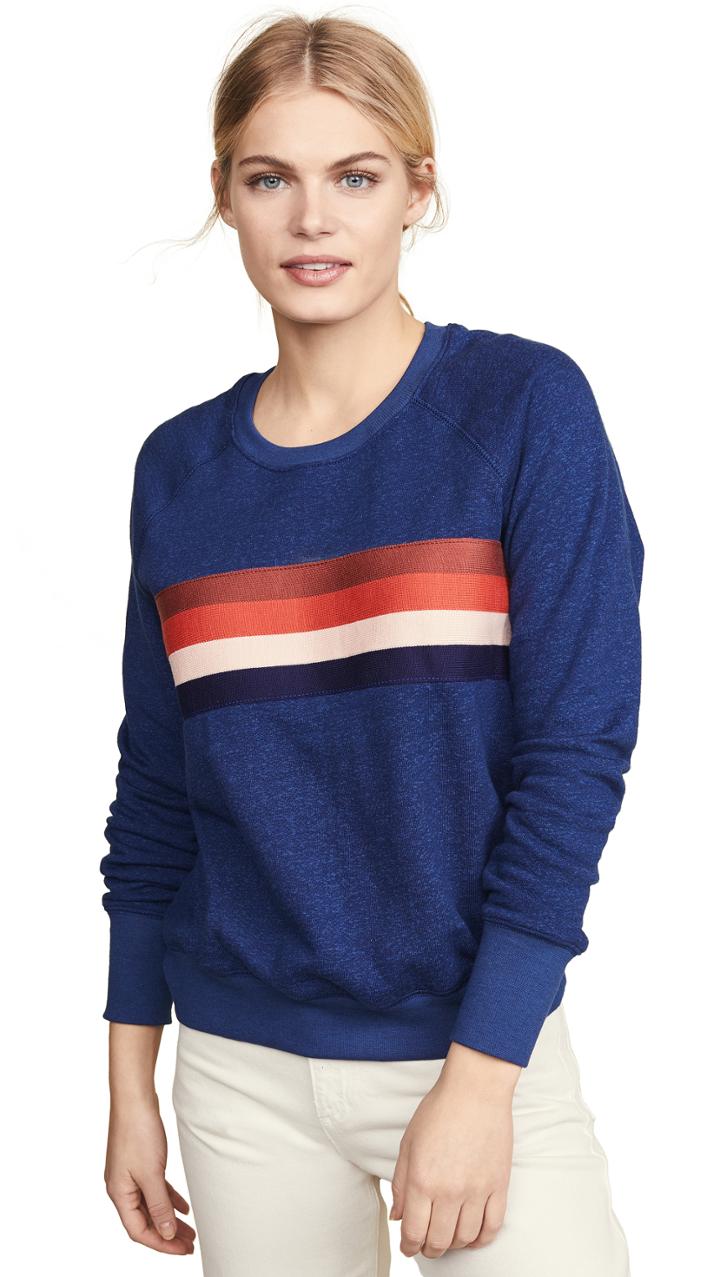 Sundry Multi Stripe Raglan Pullover