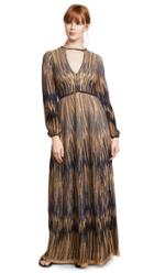 M Missoni Long Sleeve Keyhole Dress