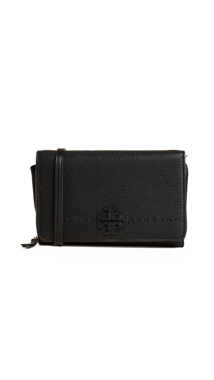 Tory Burch Mcgraw Flat Wallet Cross Body Bag
