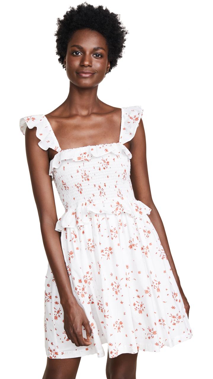 Amanda Uprichard Smocked Dress