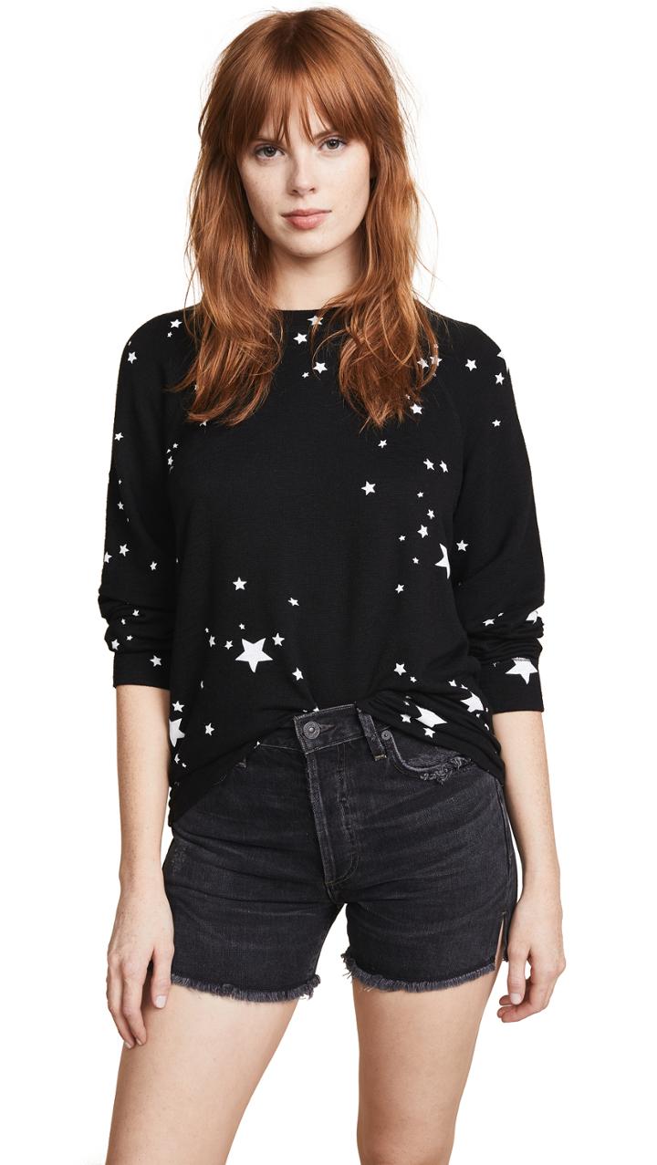 Monrow Supersoft Vintage Sweatshirt With Stardust