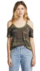 Z Supply The Camo Cold Shoulder Tee