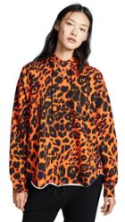 R13 Leopard Shirttail Hoodie