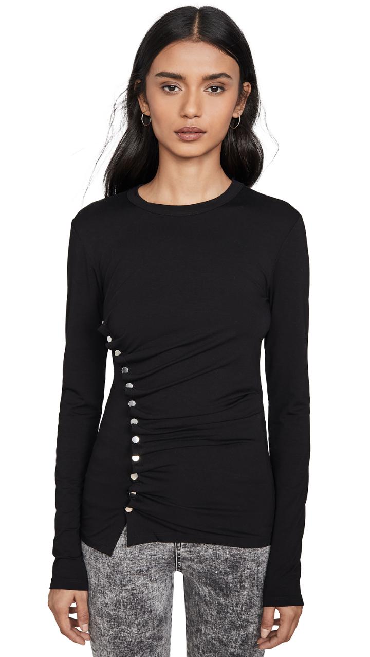 Paco Rabanne Black Long Sleeve Top