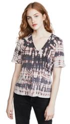 Raquel Allegra Boxy V Tie Dye Tee