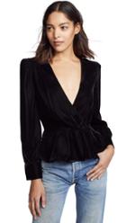 Valencia Vine Velvet Wrap Top