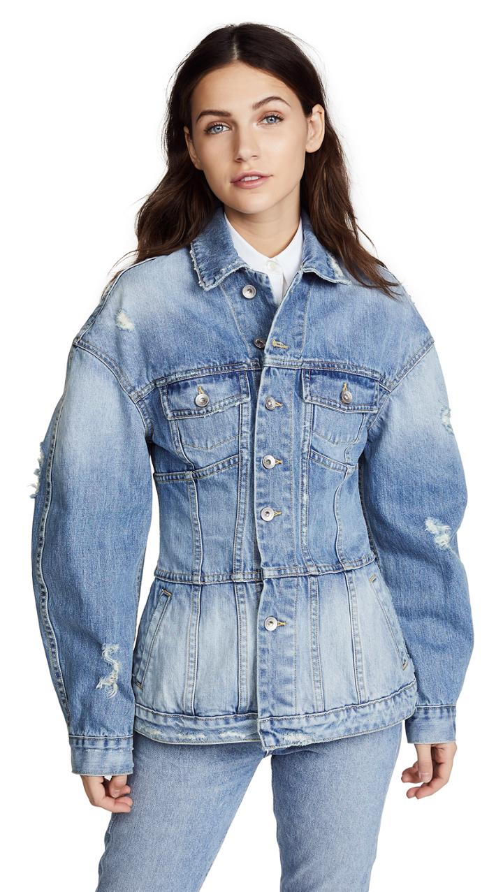 Jonathan Simkhai Classic Denim Corset Jacket