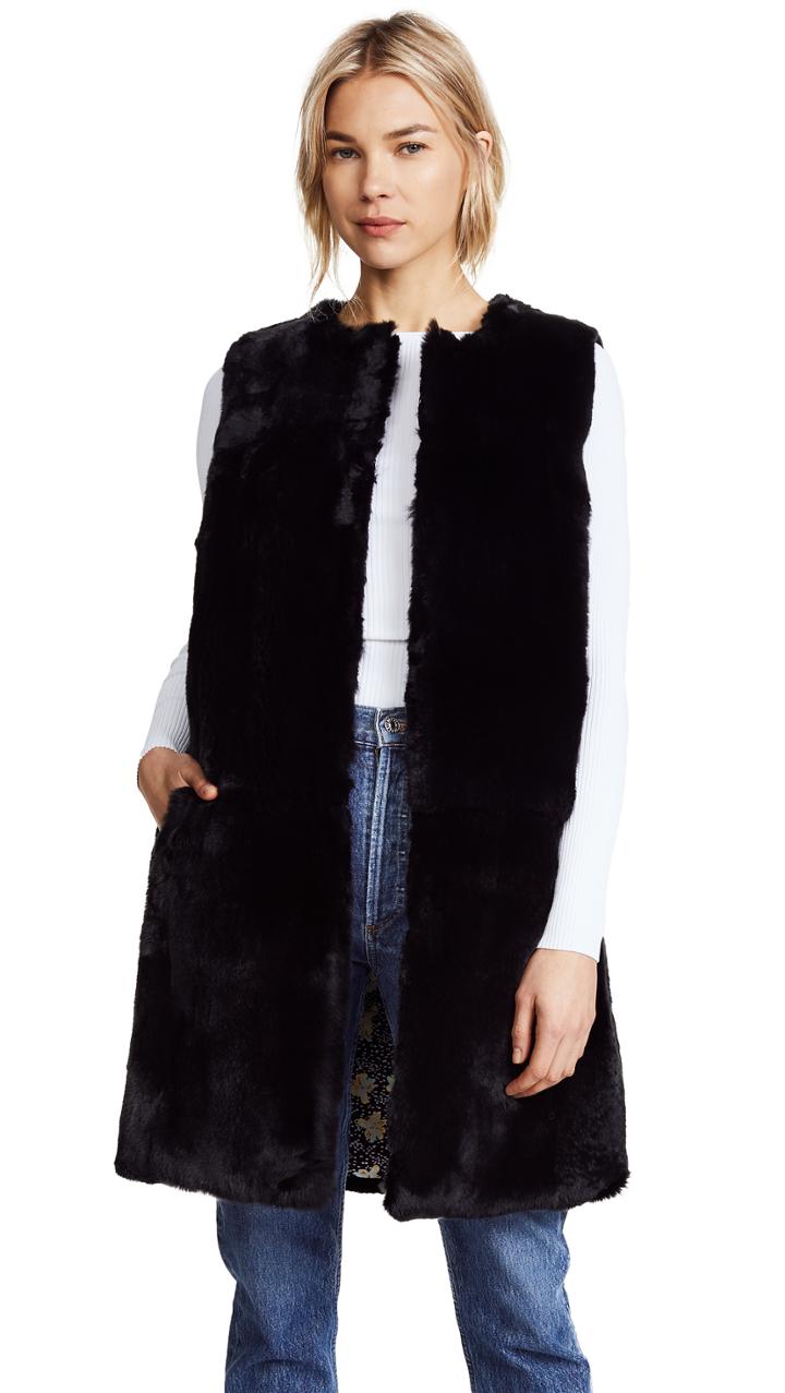 Yves Salomon Meteo Rex Rabbit Vest