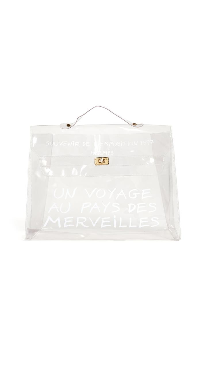 What Goes Around Comes Around Hermes Clear Vinyl Kelly Bag
