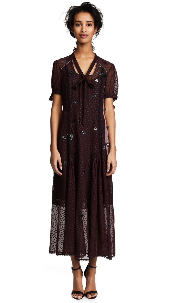 Coach 1941 Long Star Print Dress