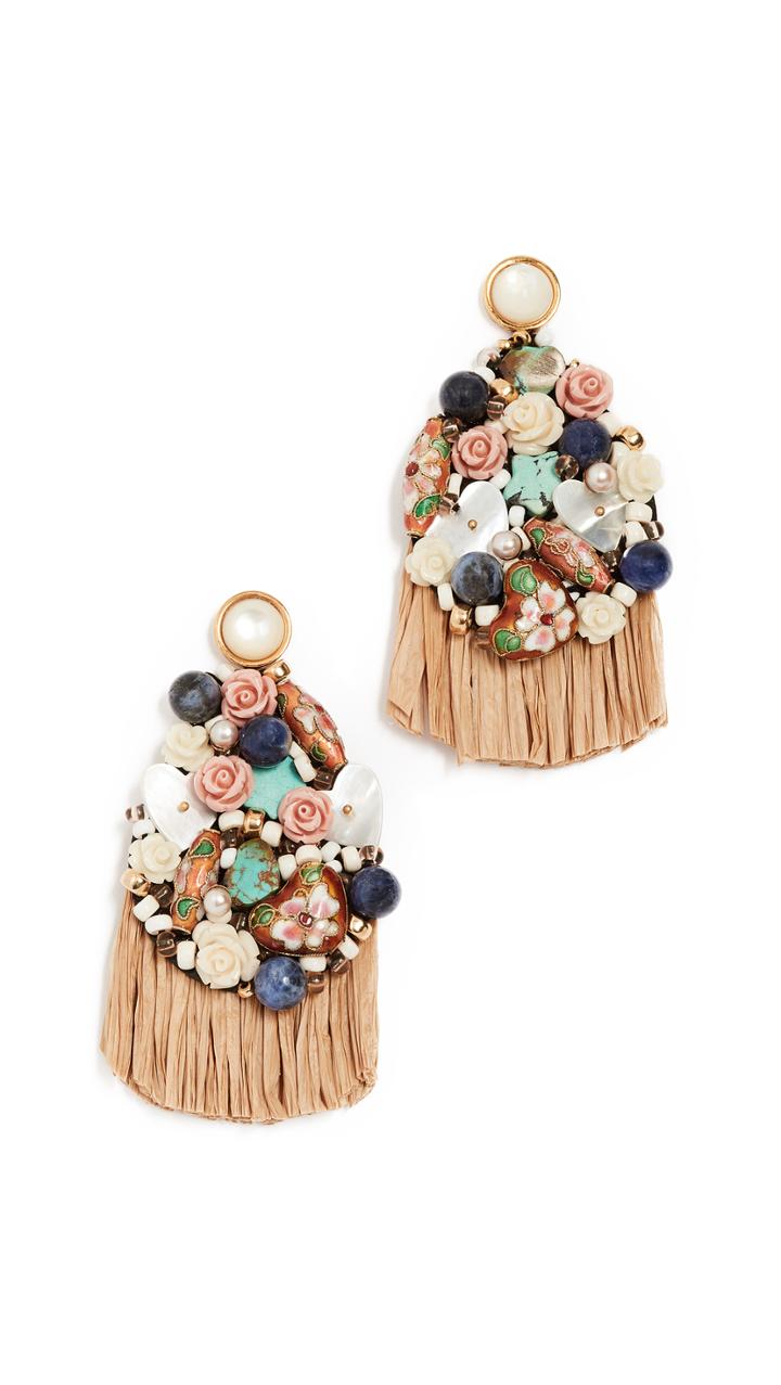 Lizzie Fortunato Daydream Raffia Earrings