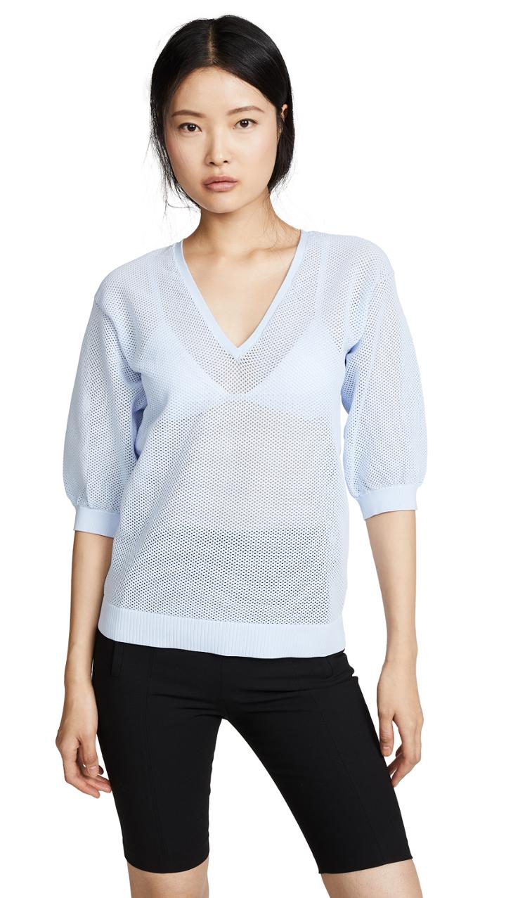 Tibi V Neck Pullover