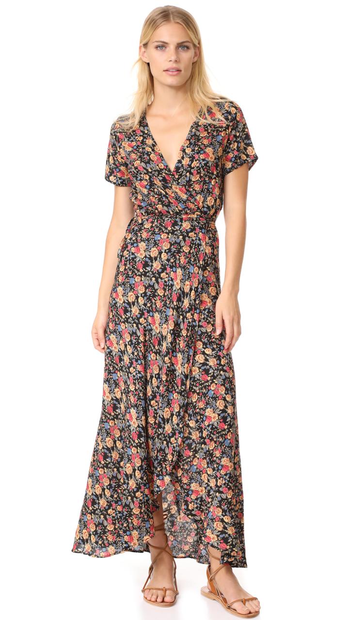 One By Auguste One By Wild Rose Maxi Wrap Dress
