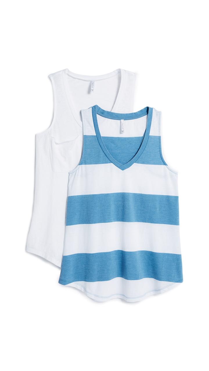 Z Supply The Stripe Pocket Tank 2 Pack