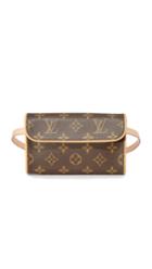 What Goes Around Comes Around Louis Vuitton Mono Pouchette Florentine Belt Bag Previously Owned 