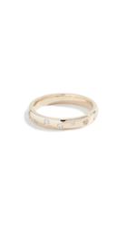 Ef Collection 14k Diamond And White Sapphire Speckled Ring