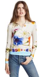 Natasha Zinko Floral Zip Front Top