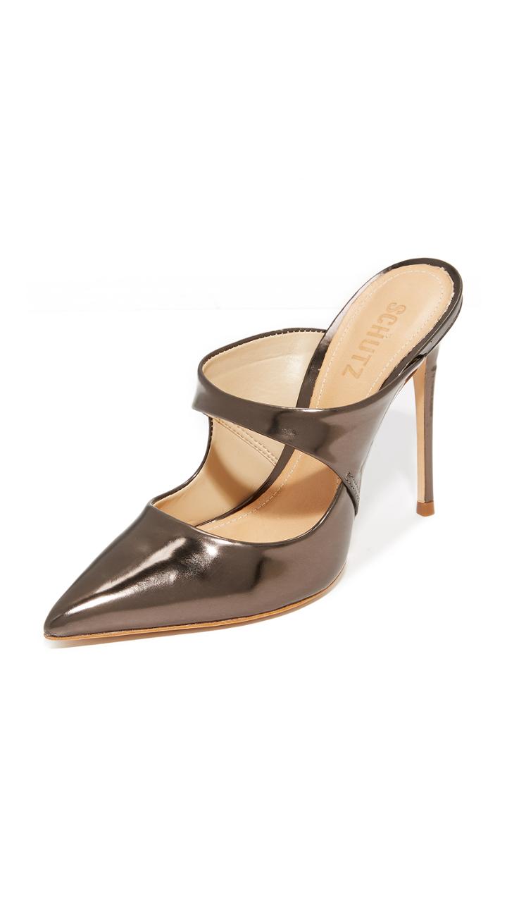 Schutz Nicolly Pointed Toe Heeled Mules