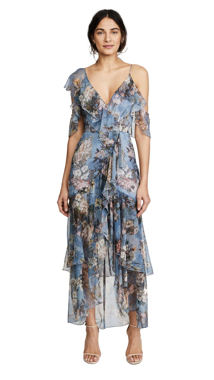 Nicholas Arielle Floral Wrap Maxi Dress