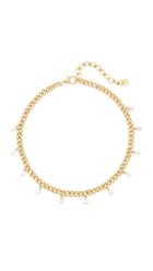 Shay 18k Gold Baguette Drop Link Choker Necklace