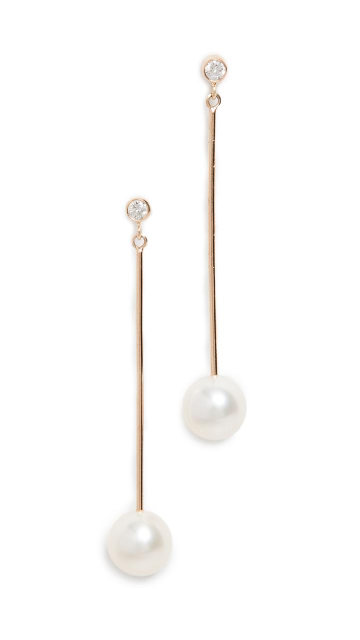 Zoe Chicco 14k Gold Bar Diamond Mobile Earrings