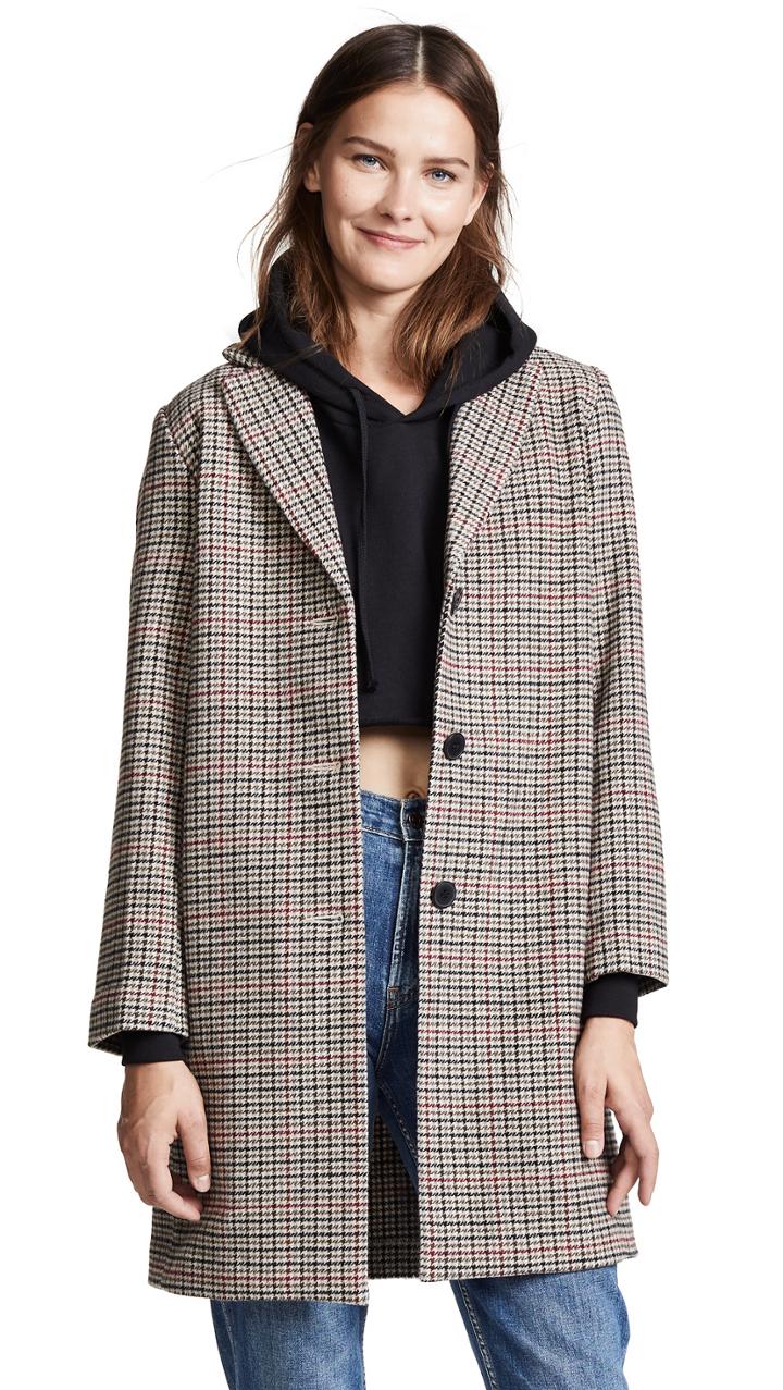 Velvet Graham Houndstooth Coat