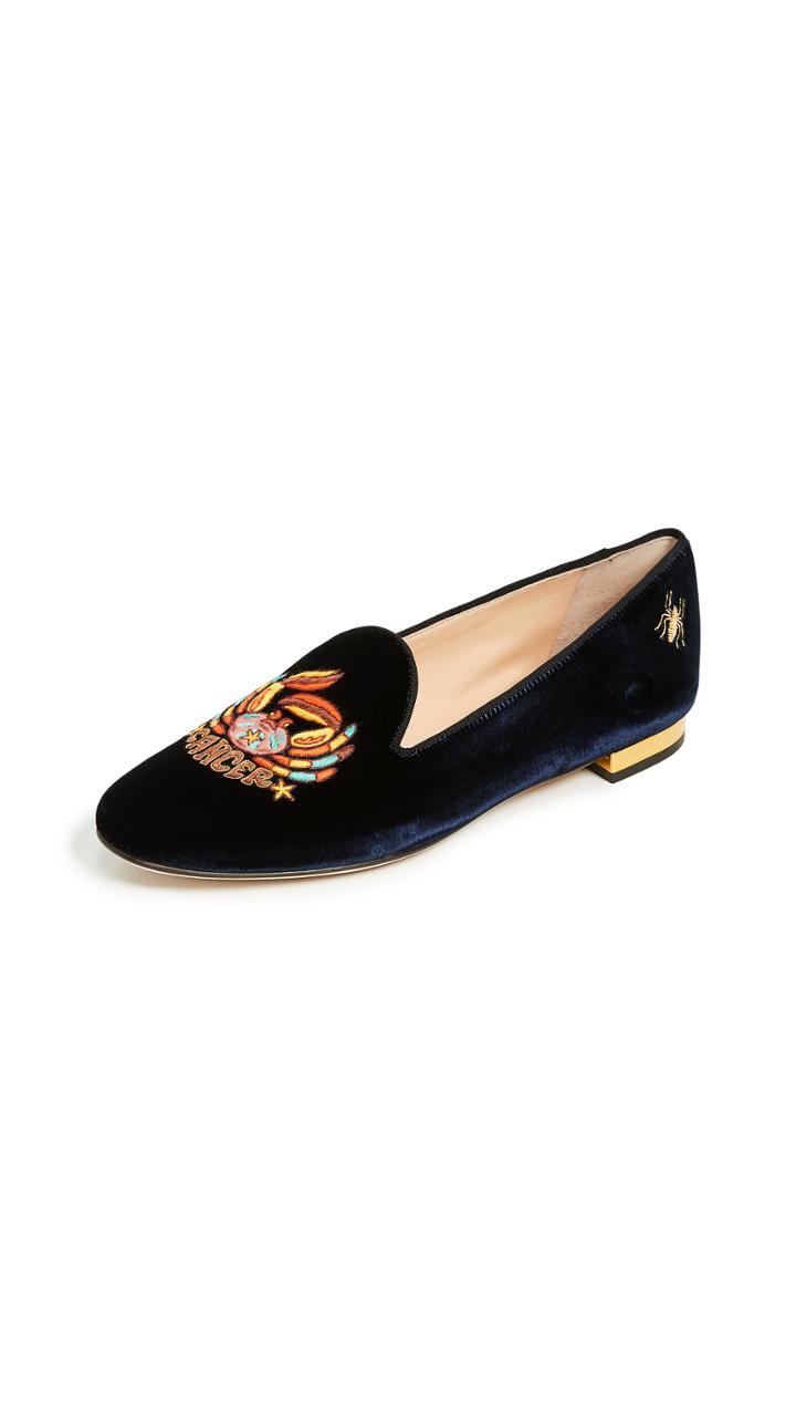Charlotte Olympia Cancer Embroidered Flats