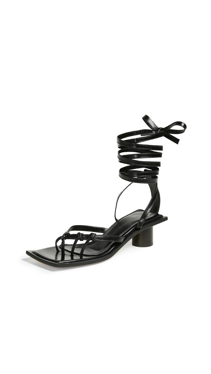 Helmut Lang Knotted Mid Heel Sandals