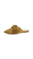 Madewell Indigo Bow Suede Slides