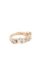 Suzanne Kalan 18k Gold Fireworks New Classic Mix Half Eternity Band