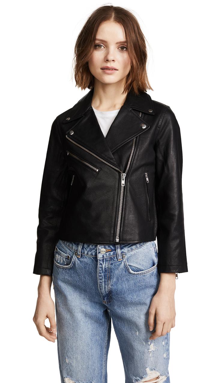 Madewell Cropped Leather Jacket