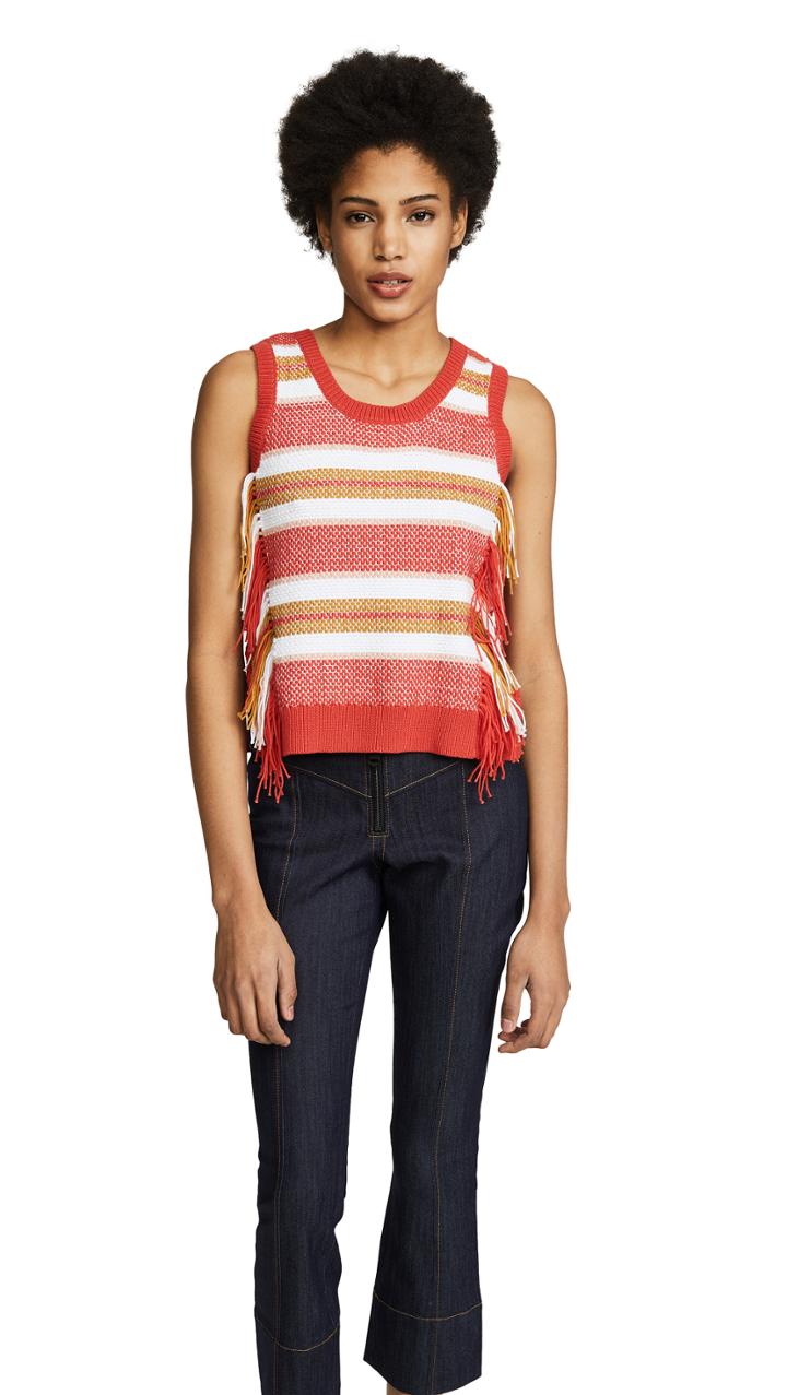 Derek Lam 10 Crosby Fringe Top