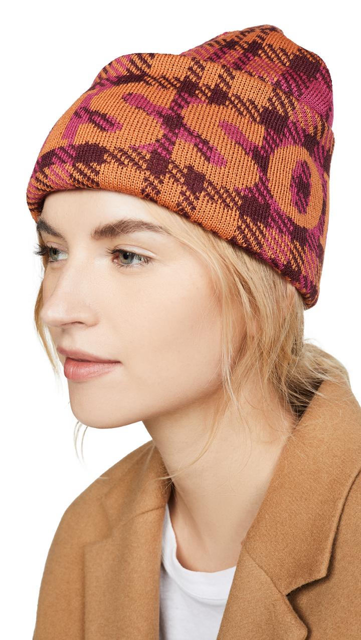 Missoni Plaid Beanie With Branding