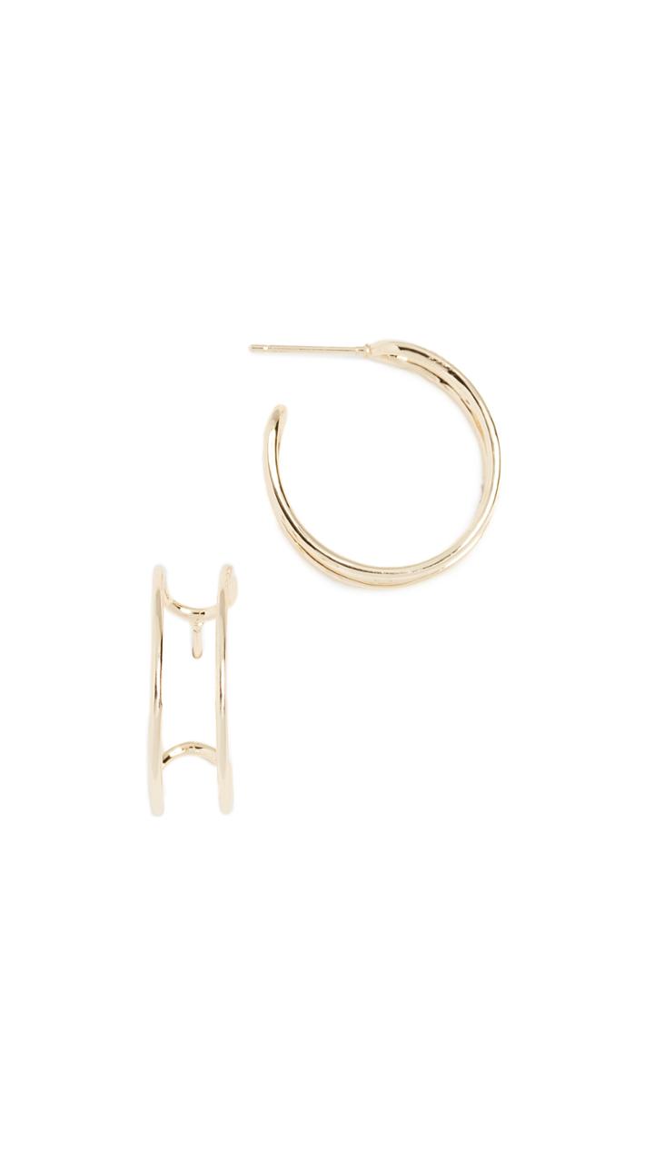 Shashi Double Bar Hoop Earrings