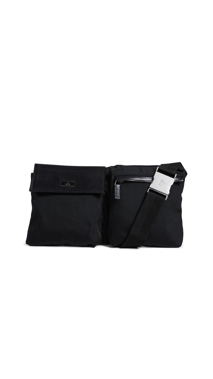 What Goes Around Comes Around Gucci Black Nylon Waist Pouch