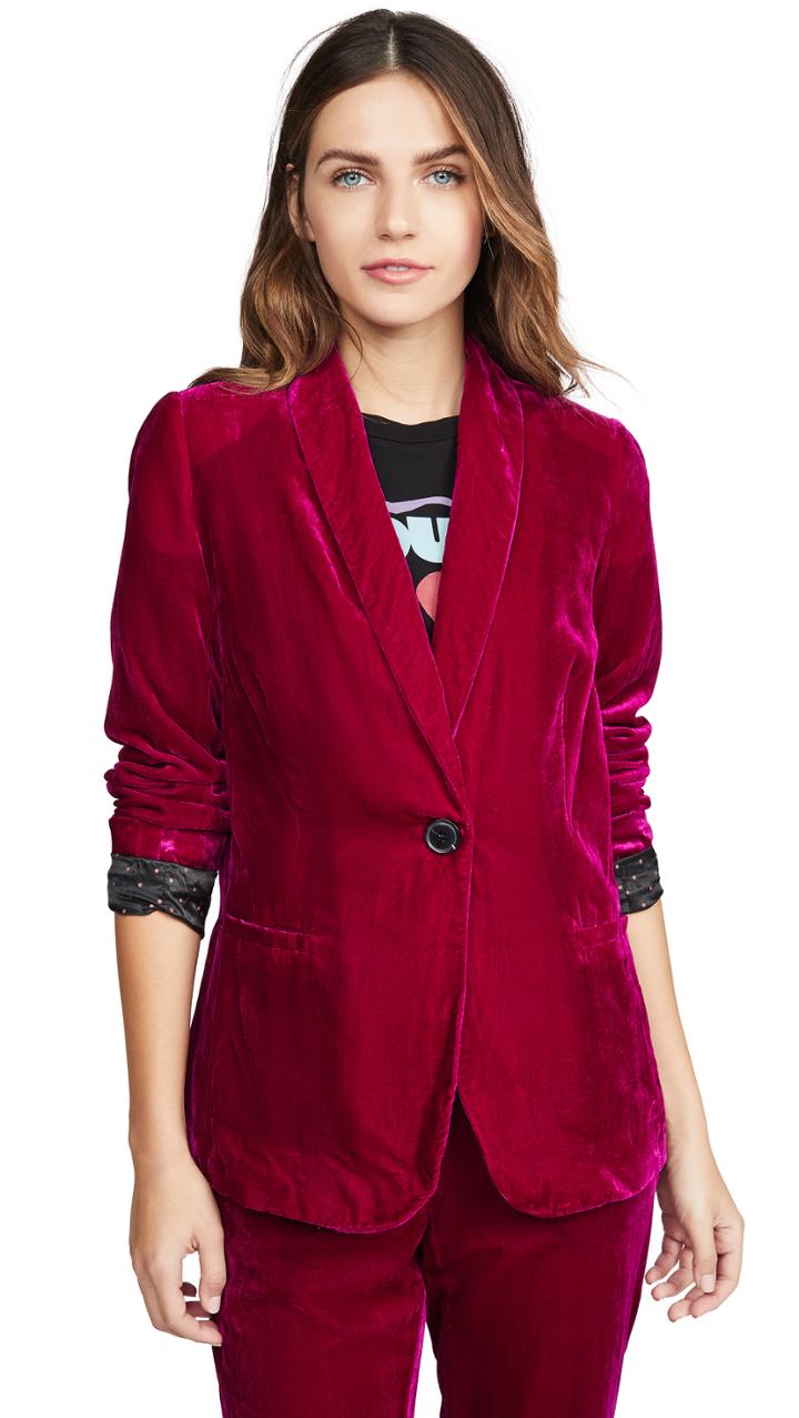 Mkt Studio Veuco Velvet Blazer
