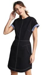 Derek Lam 10 Crosby Short Sleeve Crew Neck Dress