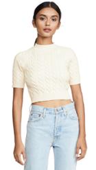 Alexanderwang T Shrunken Cable Raglan Sweater