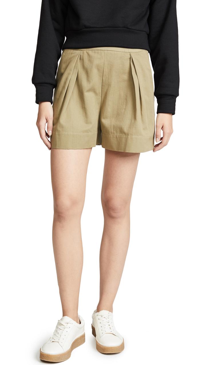 Twenty Tees Clark Canvas High Waist Shorts