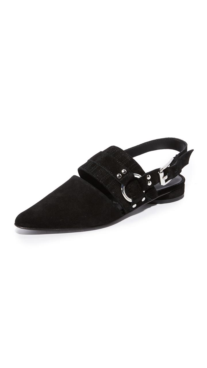 Opening Ceremony Alexx Suede Harness Flats