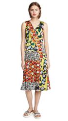 Jonathan Simkhai Washed Plaid Diamond Western Midi Dress